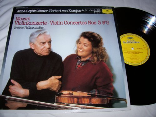 Wolfgang Amadeus Mozart - Berliner Philharmoniker , Herbert Von Karajan , Anne-Sophie Mutter - Violin Concertos Nos. 3 & 5 - Deutsche Grammophon - 410 982-1