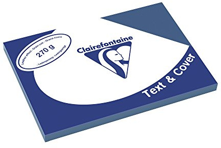 Clairefontaine 2714C Druckerpapier Text & Cover DIN A3, 29,7 x 42cm, 270g, 1 Ries mit 100 Blatt, Marinenblau
