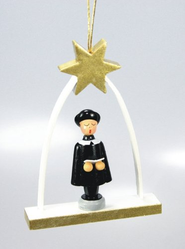 Rudolphs Schatzkiste Baumbehang Kurrendefigur mit Buch Höhe 6,5cm NEU Christbaum Christbaumschmuck Weihnachten Baumschmuck Holzschmuck Holz Seiffen Erzgebirge Strauchbehang Dekoration