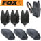 Fox Micron RX+ 3er Bissanzeiger Set - 3 Funkbissanzeiger + 1 Receiver zum Angeln, Karpfenbissanzeiger, Funkbissanzeiger zum Karpfenangeln