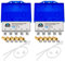 2X HQ DiseqC Schalter Switch 4/1 mit Wetterschutzgehäuse HB-DIGITAL 4X SAT LNB 1 x Teilnehmer/Receiver für Full HDTV 3D 4K UHD + 10 x Vergoldete F-Stecker Vergoldet