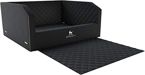 Knuffelwuff Cargo Hundebox Auto Kofferraum Schutz Hundetransportbox Transportbox Hund Schwarz 105 x 80 x 39cm