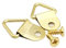 Confezione da 100 ganci in metallo ad anello triangolare, ganci per appendere quadri, anelli a D con viti, gancio a D con foro singolo, per orologi, quadri, opere d'arte e cornici, colore oro