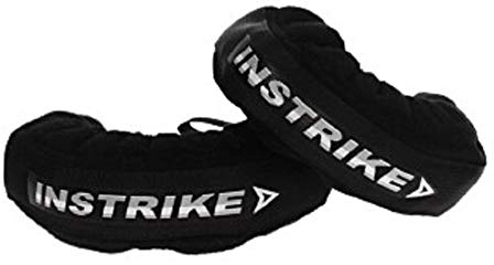 Instrike Kufenstrumpf Paar Premium Passform und Qualität Senior für Schlittschuhe Aller Marken leicht aufzustecken mit Laufsohle für Beton und Matten, schwarz, Junior Euro 23-40