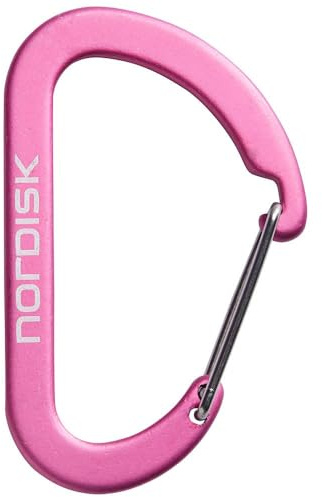 Nordisk Large Hooks 6-Pack Pink - Vielseitige Aluminium Karabiner, 6 Stück, Größe One Size - Farbe Cherry