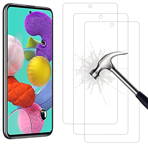 AHABIPERS 3 Stück Schutzfolie für Samsung Galaxy A51 / Samsung Galaxy M31S, HD folie, Anti-Kratzer/Bläschen/Fingerabdruck/Staub folie für Galaxy A51 / M31S