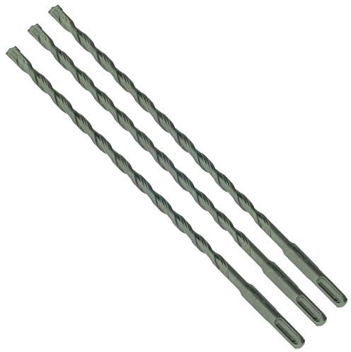 3 x SabreCut SDSE7_3 7mm x 460mm PGM Approved SDS Plus Drill Bits for Stone Concrete Brick