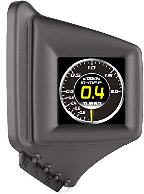 Clenp OBD- Und GPS-Messgerät, AP-1-Auto-HUD-Head-up-Display OBD-GPS-Tachometer A-Säule Mittelkonsole Installieren Schwarz