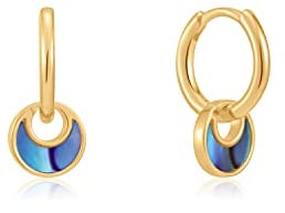 Ania Haie Damen-Creolen 925er Silber Farbstein One Size, Gold 32015678