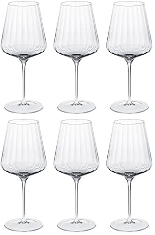 Georg Jensen Bernadotte Red Wine Glass Crystaline 54 Cl, 6 Pcs