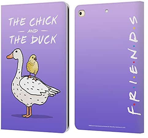 Head Case Designs Licenciado Oficialmente Friends TV Show Pollito y Pato Arte Clave Carcasa de Cuero Tipo Libro Compatible con Apple iPad 9.7 2017 / iPad 9.7 2018