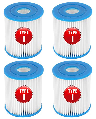 LXTOPN Cartouche Filtre Piscine Type I pour Bestway Pompe de Piscine, Filtre De Piscine Gonflable, Installation Facile ( lot de 4)