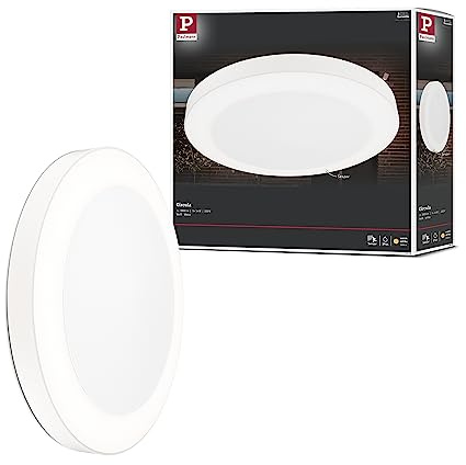 Paulmann 94528 LED outdoor luminaire ceiling luminaire Circula with dusk/motion sensor IP44 round incl. 1x14W warm white beige plastic 3000K