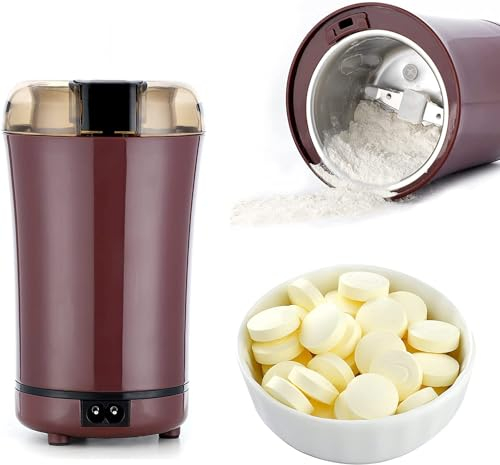 Broyeur de pilules électrique multifonctionnel : broyage de médicaments et de comprimés de vitamines de différentes tailles en poudre fine, mortier et mortier, personnes âgées, enfants ou animaux