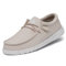 Hey Dude Herren Wally Slub Canvas Moc Toe Shoes, Natural, 41 EU