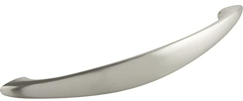 OBF 08 7444 19 Grimme Möbelgriff Algol Schubladengriff (Bogen), Küchengriff Breite 152 mm Zinkdruckguss vernickelt matt, Silber