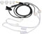 Luftschlauch-Kopfhörer, Universelle 3,5-mm-In-Ear-Ohrhörer mit Beidseitigem Luftschlauch, Anti-Strahlungs-Kopfhörer mit Geräuschunterdrückung und Premium-Sound, für Tablets, (Schwarz)