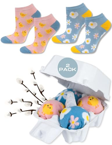 soxo Ostern Geschenke Für Frauen Damen Socken Herren Lustige Geschenk Für Männer 35-40 Ostern Damen 2 Paar