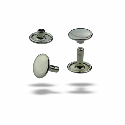 ISTA TOOLS MEGA Auswahl korrosionsbeständige Doppelkopf Hohlnieten,Doppelhohlnieten, Doppel-Nieten,zweiteilig (7 x 8 mm, Silber nickelfrei, 50)