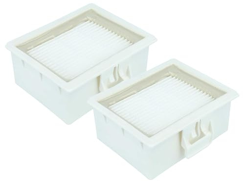vhbw 2x Staubsaugerfilter kompatibel mit Bosch BGN2A310 | BSGL31232/03, BGN2CHAMP, BSGL3, BSGL31266/03 Staubsauger - HEPA Abluft-Filter Weiß