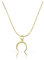 Made by Nami 925 Sterling Silber Halskette • Silber oder Gold • Minimalistische Damen Kette mit Anhänger • Filigrane Halskette für Frauen & Mädchen • Geschenk-Idee inkl. Geschenkbox (Mond Gold)