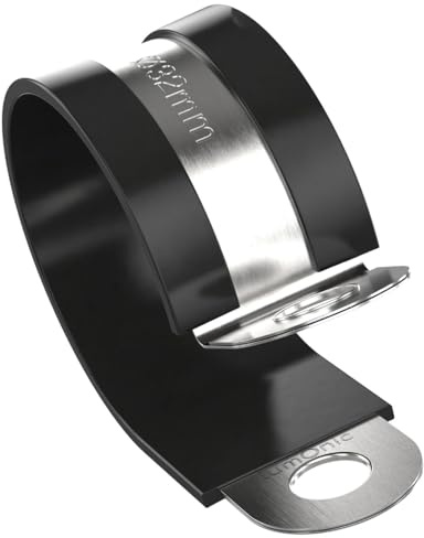 Lumonic 10x 32mm Rohrschellen mit Gummieinlage Edelstahl V2A I Kabelschellen zum Schrauben I Schlauchschelle 32mm, Rohrschellen, Befestigungsschelle 32mm, Rohrhalterung
