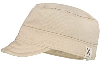 maximo GOTS Kids Armycap Army Cap Kindercap Baumwollcap Kinder - Made in Germany mit Schirm, Klettverschluss Sommer Frühling-Sommer - 55 cm Hellbeige