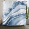 ASDCXZ Duschvorhang Weiß Blau Marmor 180x200 cm, Modern Abstrakt Weiß Blau Marmor Optik Textur Waschbar Bad Duschvorhänge Polyester Textil Wasserdicht Duschvorhang für Badewanne mit 12 Hake