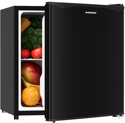 BANGSON 1.7 Cu.Ft Mini Fridge with Freezer for Dorm Office,Black