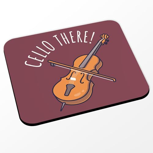 Fabulous Mauspad Cello There Cello Musik Musiker Instrument – (Maße 24 x 20 cm) Rot
