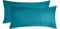 leevitex Kissenbezug | 2er Pack | 100% Baumwolle | Jersey | Kissenbezüge | Seitenschläferkissen | Kissenhülle | Nackenkissenbezug (Petrol/Smaragd Blau, 40 x 80 cm)