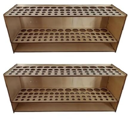 2st Pinselhalter Malen Holz, Makeup Pinselhalter Holz Pinsel Halter Ständer 67Loch, Schreibtisch Ständer Organizer Aquarellpinselhalter, Künstlerpinselhalter Pinselhalter Schminke Pinsel Aufbewahrung