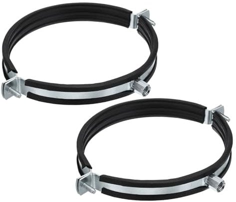 PATIKIL Split Ring Pipe Hanger, 2Pcs 6(150mm) Zinc Plated Iron Adjustable Wall Mount Ceiling Mount Pipe Bracket Support Clamp for Plumbing HVAC