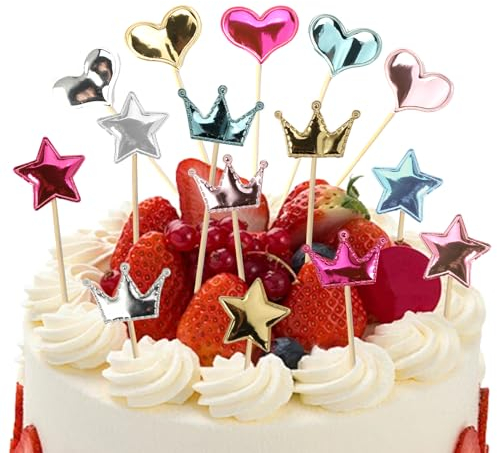 75PCS Cupcake Topper, Stern-Kuchendekoration, Muffins Deko, Cake Topper Schulkind, Muffin Deko Geburtstag, Für Kinderparty Tortendekorationen Geburtstagsdekorationen Partyartikel