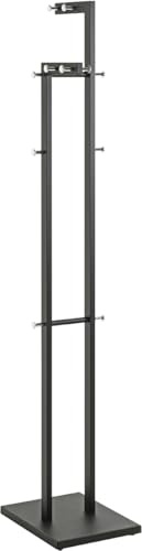 HAKU Garderobenständer Chrom, schwarz, Metall Mantelständer - Maße: B 42 x H 175 x T 30 cm, Style: Modern
