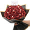 Waipfaru Roter Glitzer-Rosenstrauß, DIY Kunstblumenstrauß, ewiger glänzender künstlicher Rosenstrauß für Valentinstag, Jahrestag, Verlobung, Hochzeit, 36 Rosen