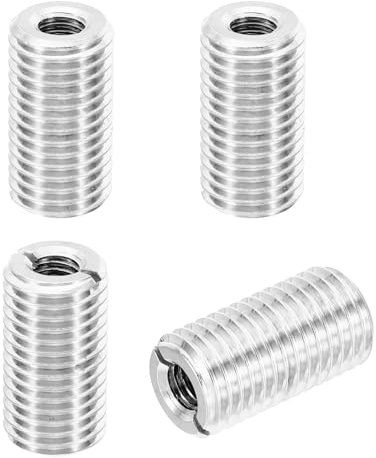 PATIKIL 4 Stück Gewinde Adapter Hülse Reduziere Mutter, M16xM8x30mm Männliche zu Weibliche Gewindeadapter Edelstahl Reduziermutter Gewindehülse Einschraubmutter Gewindeeinsatz, Silberton