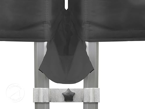 TOOLPORT Verbindungsset 6m Seitenlänge, für Faltpavillons Professional, 50mm, PES, schwarz