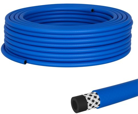 Lumonic 50m Druckluftschlauch I 9mm I flexibel, abriebfest und gewebeverstärkt I Druckluft & Bewässerung I Wasserschlauch I PVC Schlauch bis 20 bar