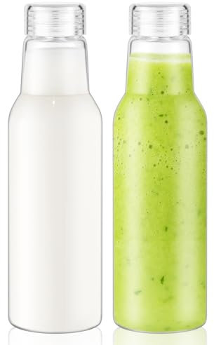 CWHHRN Glasflaschen mit Deckel, 750 ml, 2 Stück