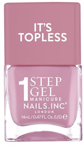 Nails Inc It's Topless Gel-Like Nail Polish, 4-in-1 Base Coat, Treatment, Colour & Top Coat, Long Lasting, Strong, Chip Free Nails, Glossy Salon Quality Manicure At Home, Air Dry Polish, Lily, 14 ML