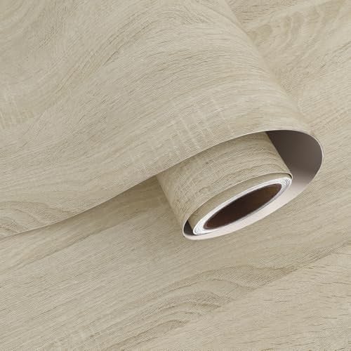 VaryPaper Self Adhesive Thick Wood Wallpaper 40cmx200cm Wood Effect Sticky Back Plastic Fablon for Kitchen Cupboards Counter Top Vinyl Covering Adhesive Shelf Liner Door Stairs Furniture Wrap