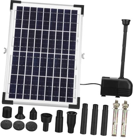 Solarpumpe für Teich 17v 12w ABS Schwarz für Gartenbrunnen, Winter Party