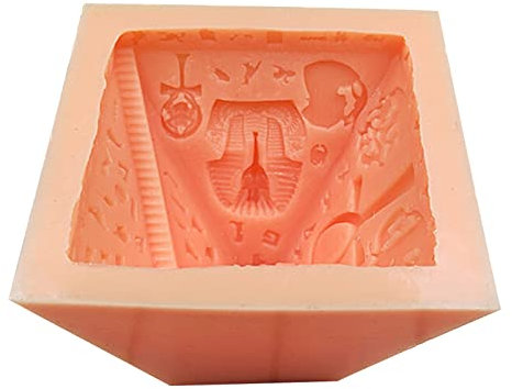 3D ägyptische Pyramide Silikon-Kerzenform handgefertigt Fondant Gips Form