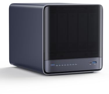 MINISFORUM N5 Pro 5-Bay Desktop AI NAS, AMD Ryzen AI 9 HX PRO 370 12-Core/24T CPU, 128GB SSD, 1x10GbE, 1x5GbE, 1xM.2+2xU.2/M.2 Slot, 2xUSB4(8K), 8K HDMI, OCuLink, Network Attached Storage (Diskless)