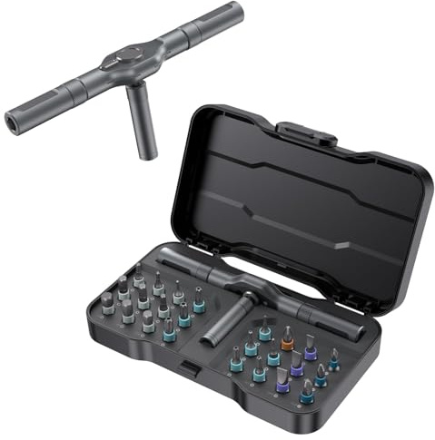 CHARMNAIL Cacciavite di Precisione 24 in 1 Magnetico Mini Set di Cacciaviti con Scatola di Immagazzinaggio per Riparazione Elettronica, PC, Smartphone, Orologio, Occhiali