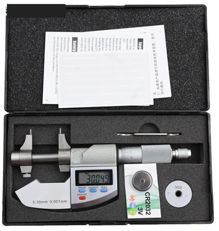 Micrometro digitale for interni da 5-30 mm, 25-50, calibro elettronico 0,001, pollici/mm, misurazione di precisione Chiaro da leggere