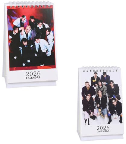 SKZ 2026 Tischkalender STAY, 13 x 23 cm, Hollow, Tischkalender, Stray-kids Fotokalender Bangchan Hyunjin HAN Felix Lee Know Blockkalender (karma1+karma2)