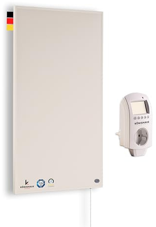 Könighaus Infrarotheizung Colorado Edition - 1000 Watt - Thermostat | Farbe: Beige, 14-26 m², TÜV SÜD, 5 Jahre Garantie, doppelter Überhitzungsschutz