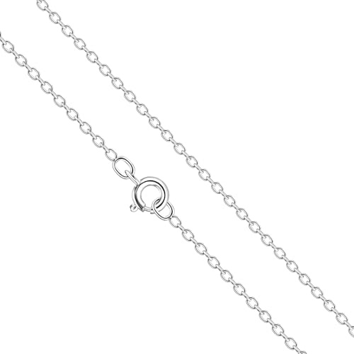 Löb Halskette 925 Silber Ankerkette 45cm Silberkette ohne Anhänger Damen Sterlingsilber Glieder Anker Kette Schlicht für Damen Herren Kinder